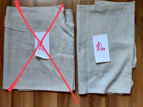 Tkané staré ĺanové plátno - menšie kusy,