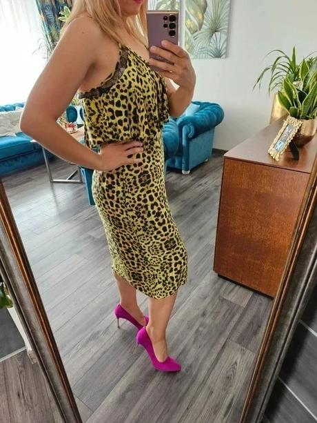 Leopardie šaty, river island,s