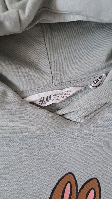 Predĺžená mikina chip a dale, h&m,128