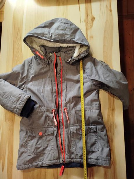 Zimná bunda s kožušinkou, h&m,116