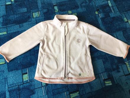 Flisová mikinka bledo fialová, decathlon,86