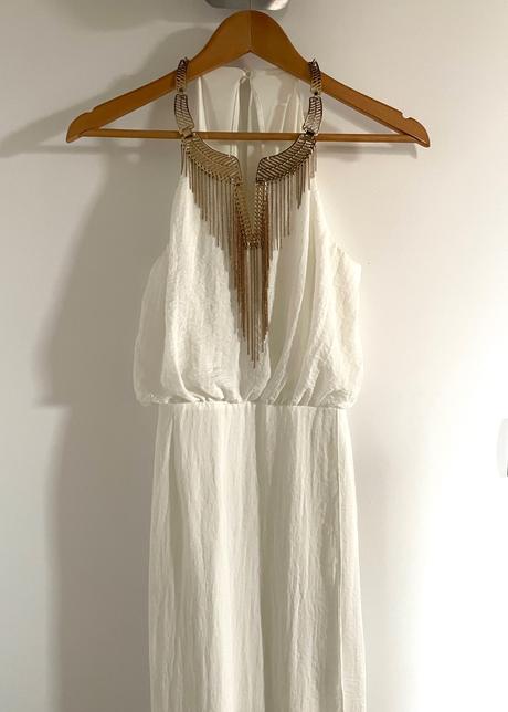 H&m halter antické zlatý náhrdelník okolo krku 34, h&m,xs