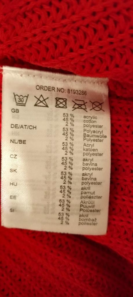 Sveter xs/s vínovo červená, takko,xs