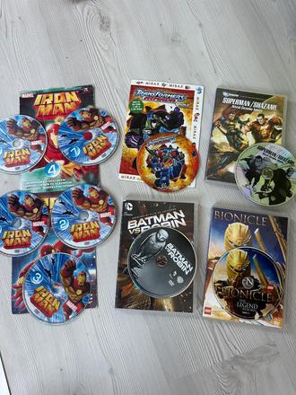 Dvd batman,superman,ironman,transformers, 