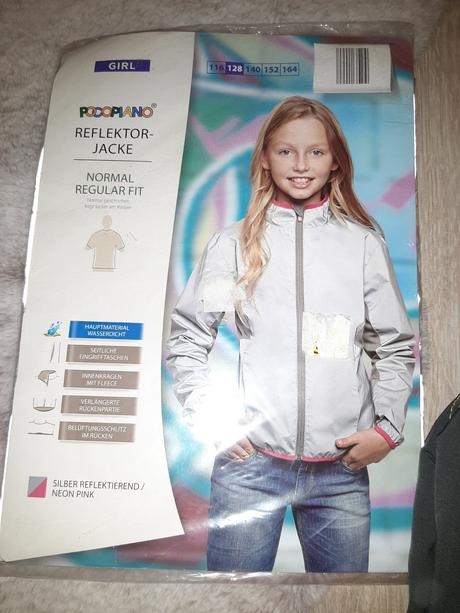 Balíček softshelové nohavice, reflexná bunda, 122–134