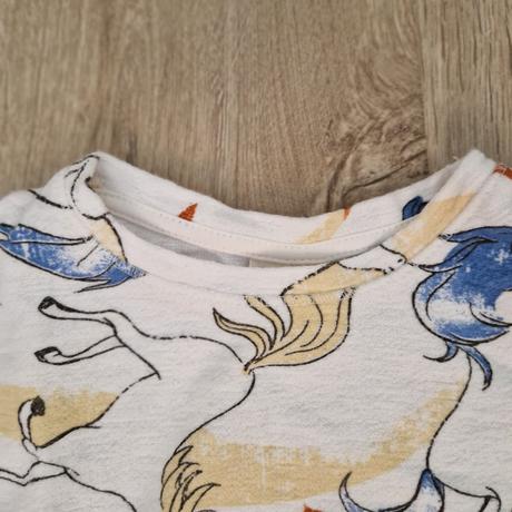 Mikina zara biela potlač jednorožca, zara,128