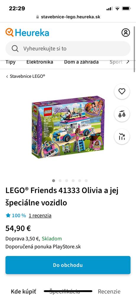 Lego friends 41333 olivia a jej špeciálne vozidlo, 
