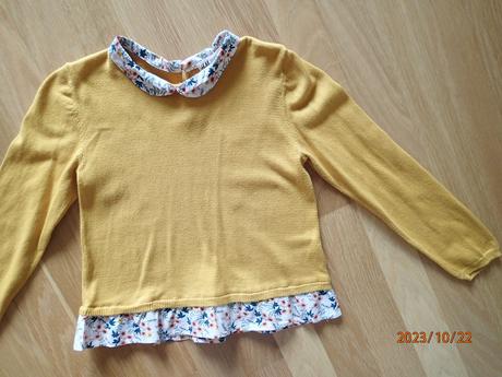 Horčicový svetrík hm, h&m,122