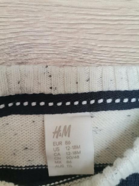Pásikový sveter, h&m,86