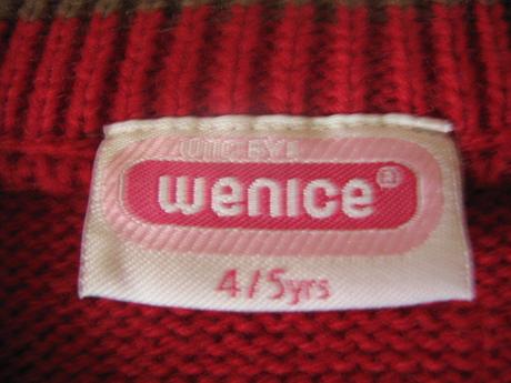 Biela blúzička a červená vestička, h&m,104