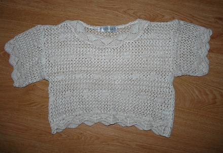 Hačkovaný crop top, s