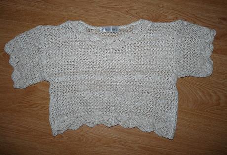 Hačkovaný crop top, s