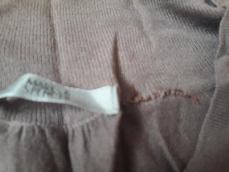 Pletene tenotenska tunika saty tricko sedo hnede, marks & spencer,m