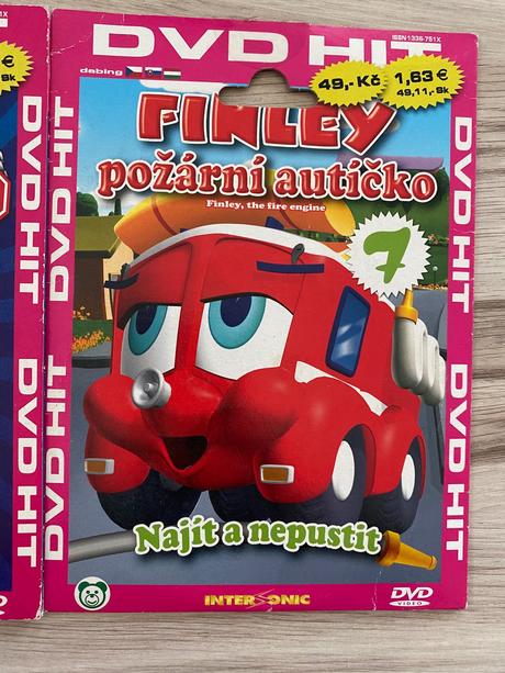 Dvd autíčka 6,8 a finley požární autíčko 0,4,7,8, 