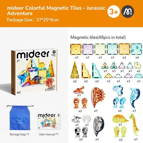 Magnetická stavebnica dinosaury mideer,