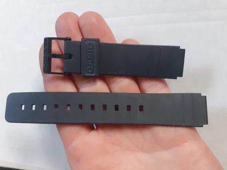Gumený čierny náramok na hodinky casio, casio
