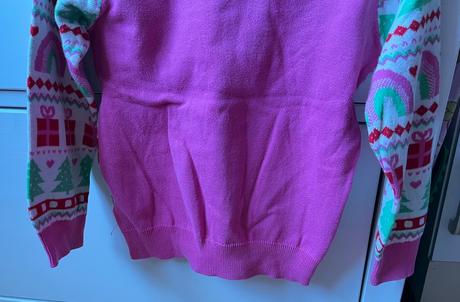 Ružový vzorovaný bavlnený svetrík, h&m, 98/104, h&m,98