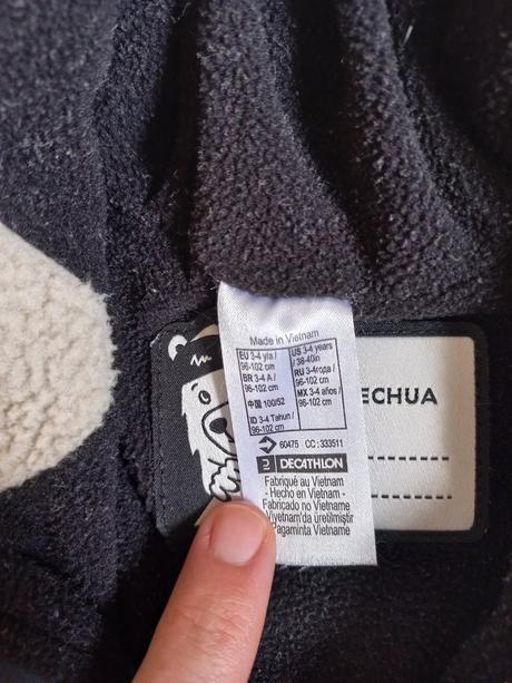 Detská turistická fleecová mikina mh500 2-3 rokov, quechua,98