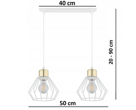 Závesné svietidlo galardylight duo white/gold,
