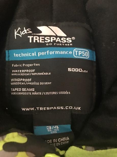 Lyziarske nohavice tresspass, 110