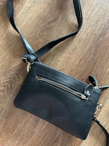 Kožušinová kožená kabelka,