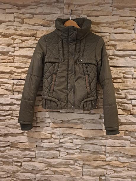 Prechodná khaki bunda, kenvelo,xs