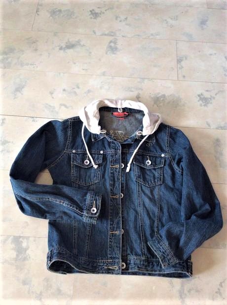 Riflová bunda s kapucňou, 164