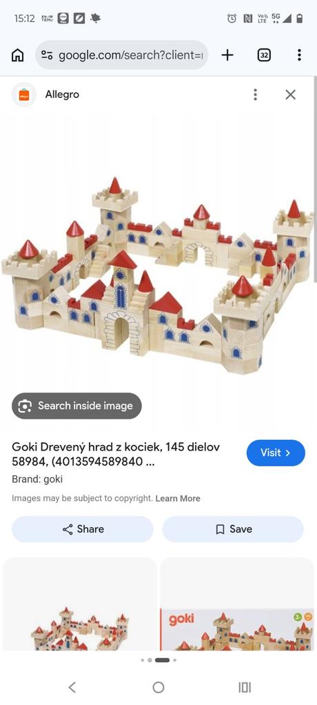 Drevená stavebnica goki hrad,