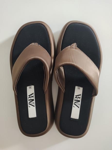 Dámske saténové šľapky, zara,36