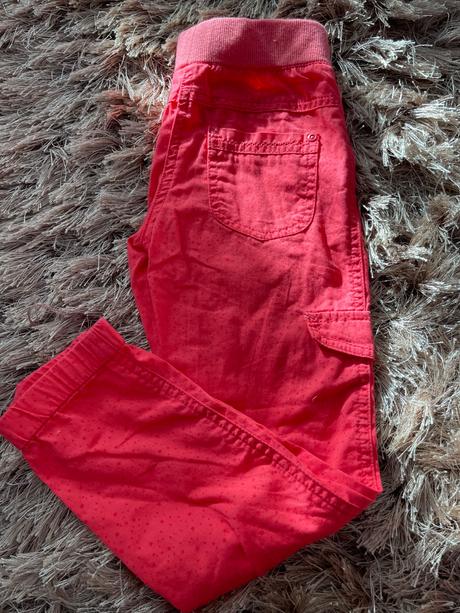 1x oblečene nohavice 100perc.bavlna, c&a,116