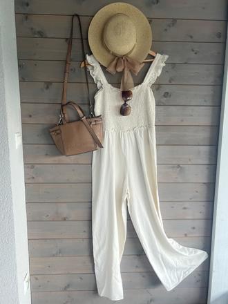 Ľanovo-bavlnený overal, h&m,s