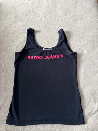 Tielko retro jeans, m