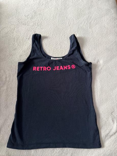 Tielko retro jeans, m