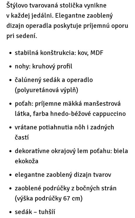 Jedálenské kreslá 4ks, 