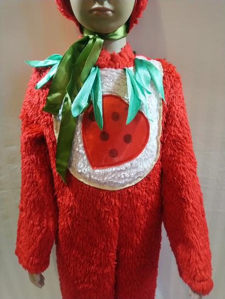 Dvojdielny kostým fleesová jahôdka, 110-116 cm, 