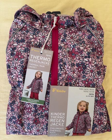 Nová tchibo termobunda kvietkovaná 110/116, tchibo,110