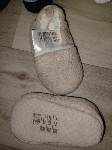 Teplé capačky papučky 0-6 mes, h&m,17
