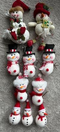 Vianočné ozdoby snehuliak, 