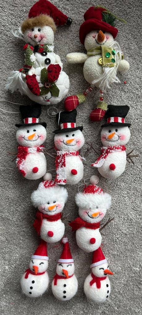 Vianočné ozdoby snehuliak, 