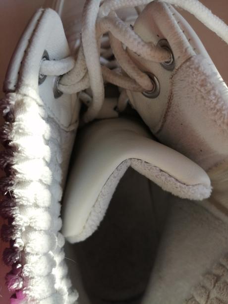 Topanky pre dievčatka zimne, biele vel. 36, 36