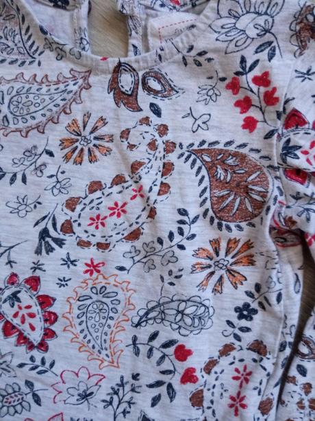 Sivé melírované tričko so vzorom next (80), next,80