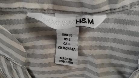 Pruzkovana / pasikova bluzka / top h&m, h&m,s
