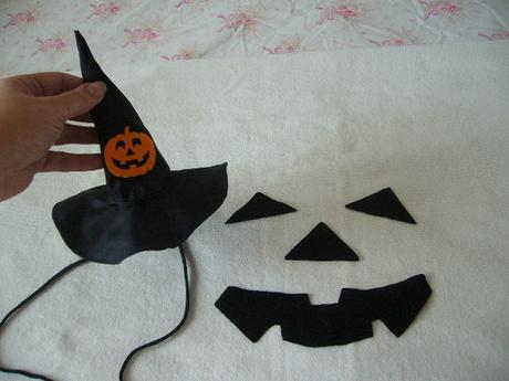 Hallowen klobuk+našivky, 