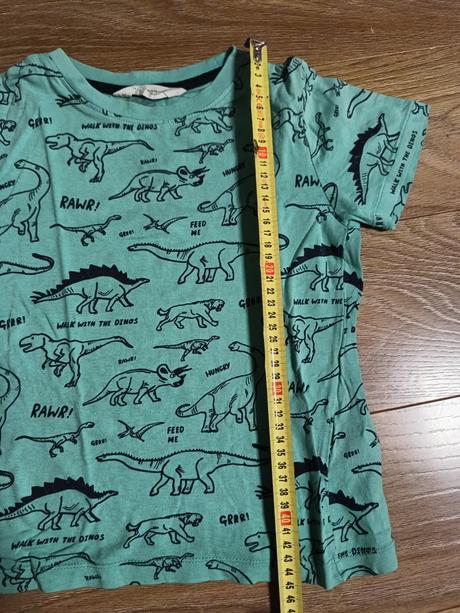 Tričko dinosaury 122/128, h&m,128