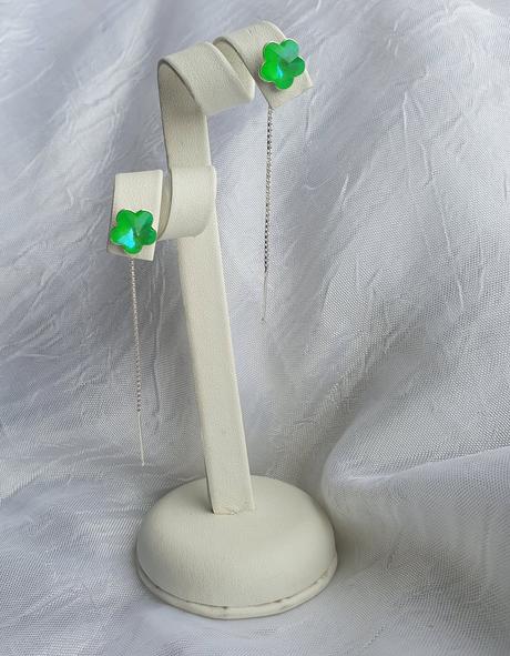 Strieborné retiazkové náušnice,