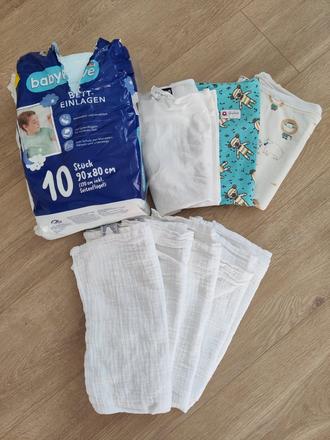 Prebaľovacie/nepremokavé podložky, látkové plienky,