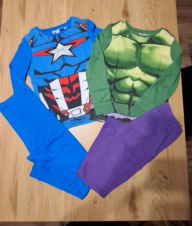Pyžamka marvel, h&m,134