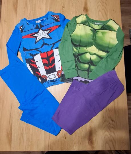 Pyžamka marvel, h&m,134