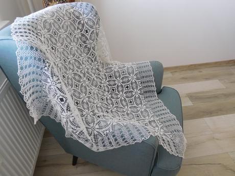 Obrus háčkovaný biely veľký, 