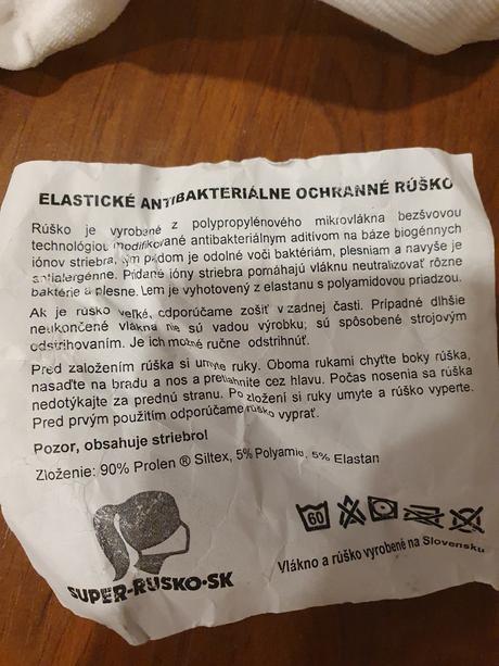 Elastické antibakteriálne rúška - veľké, pre muža, 